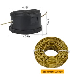 131763310 2025 Upgraded Version DWO1DT995 Quickfeed String Trimmer Head for Dewalt 20V 40V 60V Trimmers Weed Eater Head Replacement，with 225-Foot by 0.080-Inch Trimmer Line 1 Set