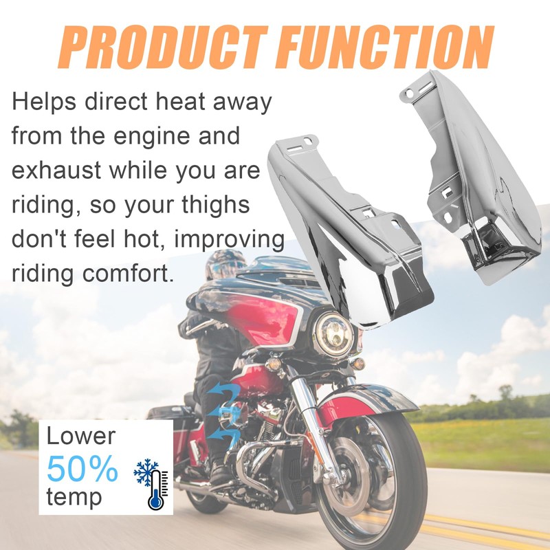 LOOBOR Mid Frame Air Deflector Heat Shields Deflector Replacement for
