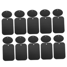VILLFUL 20Pcs Black Metal Plates for Phone Magnet Stainless Iron Magnetic Phone Holder Accessory for Car Mount Round Plates Compatible with Smartphones Tablets