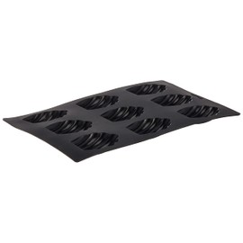Lékué 9 Cavity Gourmet Shell Shaped Madeleine Mould, Black
