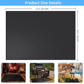 Non-Stick Grilling Mat for Outdoor Grill, Waterproof BBQ Grill Mat, Large Barbecue Insulation Mat, Easy to Clean BBQ Baking Pad, Flame-Retardant Mat for Gas Grill Charcoal Electric Grill (39X72 INCH)