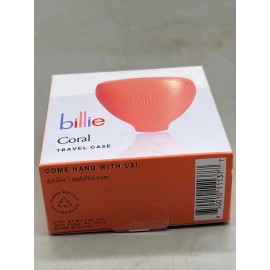 Billie travel case coral built in magnet snaps razor plastic READ