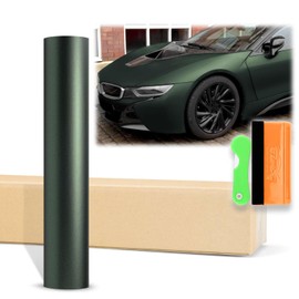 12"x60" (1FTx5FT) Blackish Green Matte Metallic Vinyl Wrap Auto Car Sticker Decal Film Sheet Bubble Free Air Release Technology with Tool Kit