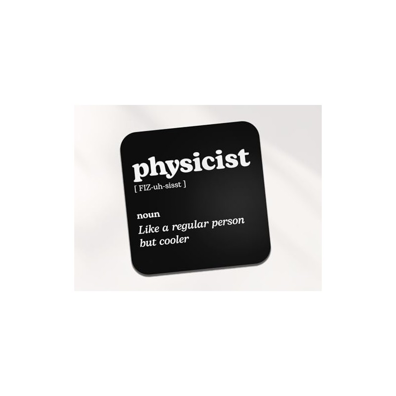 Physicist Square Coaster - Physics Teacher Science Dictionary Regular But