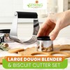 Spring Chef Large Dough Blender & Biscuit Cutter Set, Heavy