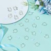CRAFTYMELODY 28Pcs Clip-on Hoop Earring Converters Silver Clip Backs Brass