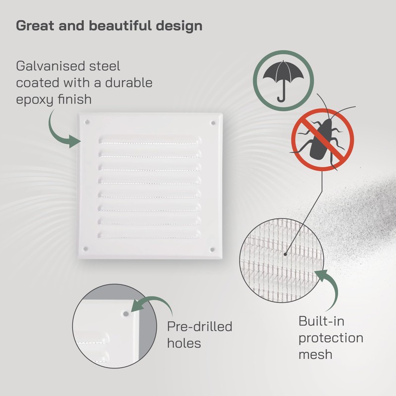 Vent Systems - 5 x 5 Inch (Inner) Pack of