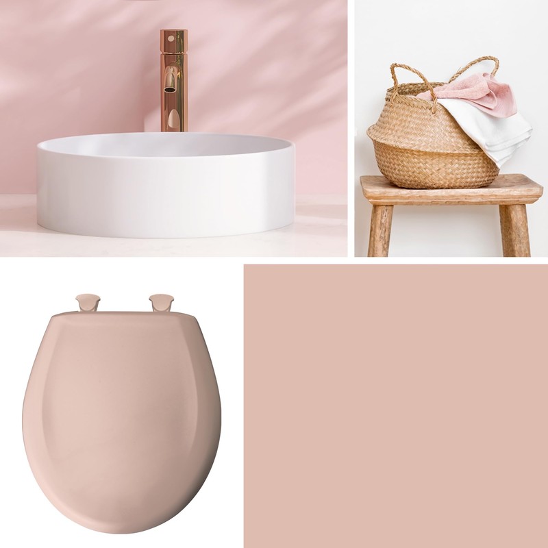 Bemis Classic Colors Slow Close Toilet Seat, Easy Clean Hinges
