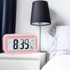 JOPHEK LCD Digital Alarm Clock, Travel Alarm Clock with Temperature
