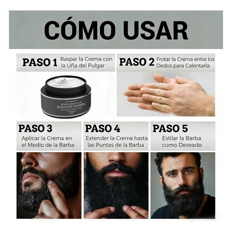 Mopoyat Tratamiento Barba Bigote Estimula Crecimiento Lavanda
