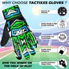 TACTIXXS Soccer Goalkeeper Gloves for Kids Boys Children Youth, Funky