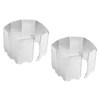2Pcs Outdoor Stove Windscreen Foldable Portable Stainless Steel Camping Cooking