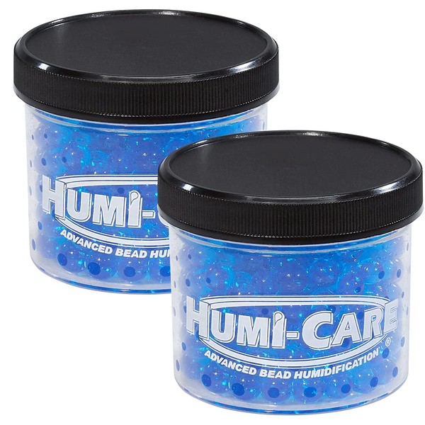 HUMI-CARE Humidification Crystal Gel Two 4oz Jars for 40-150 Capacity Humidors