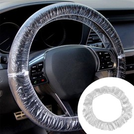 Universal Disposable Steering Wheel Cover with Elasticity-100 PCS Easy to Install Steering Wheel Shield, One-time Use Car Steering Wheel Protector for Auto Truck Bus, Keep Auto Interior Clean Sanitary