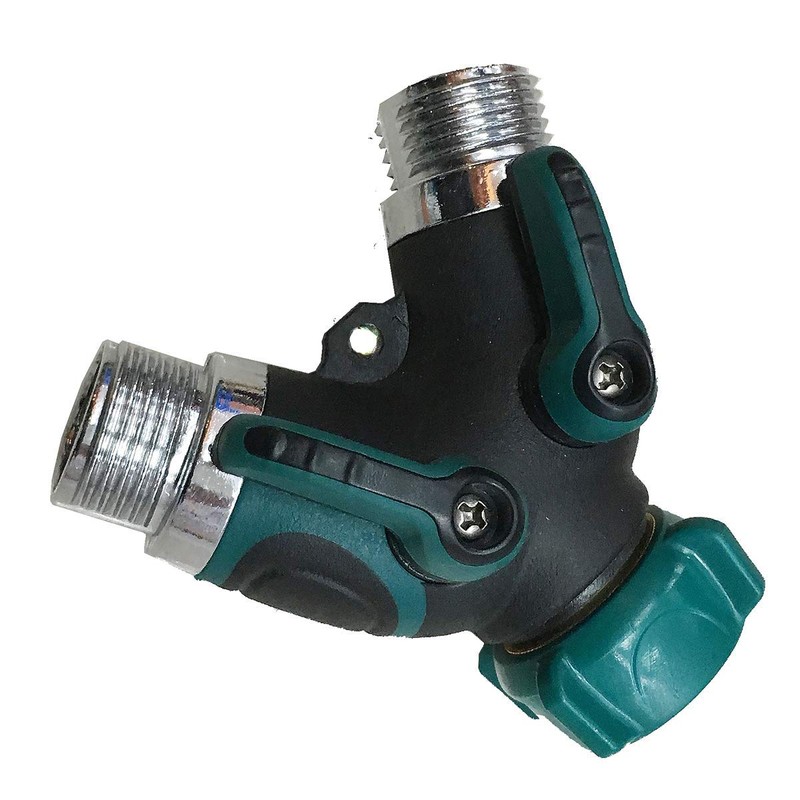 Soytich 2-Way Y-Splitter for Inlet Hoses, 3/4 Inch, Brass, Water