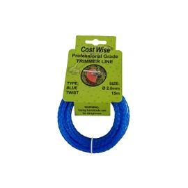 Cost Wise Strong TWIST strimmer/brush cutter line 15m length,less noise, (2mm) ideal for grass/weeds and nettles