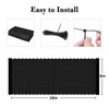 SUNLAX 3'x16' Black Balcony Privacy Screen Fence Windscreen Cover Fabric