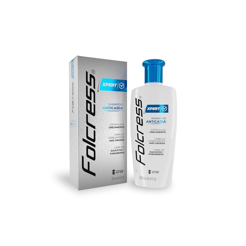 Folcress Xpert Shampoo Anticaída Libre de Sulfatos y Parabenos Grisi