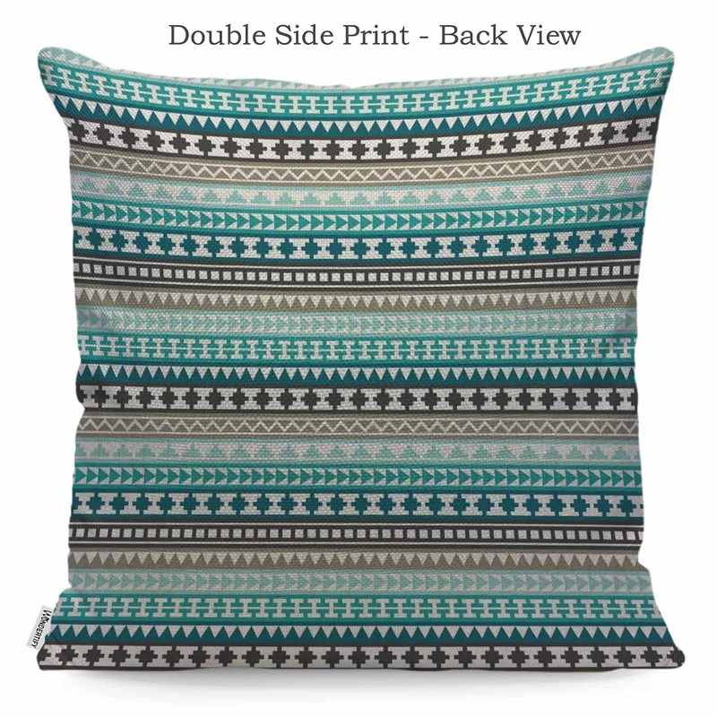 WONDERTIFY Tribal Aztec Cushion Cover White Hipster Decorative Throw Pillow
