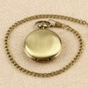 Tiong Classic Smooth Steel Roman Numerals Quartz Pocket Watch with