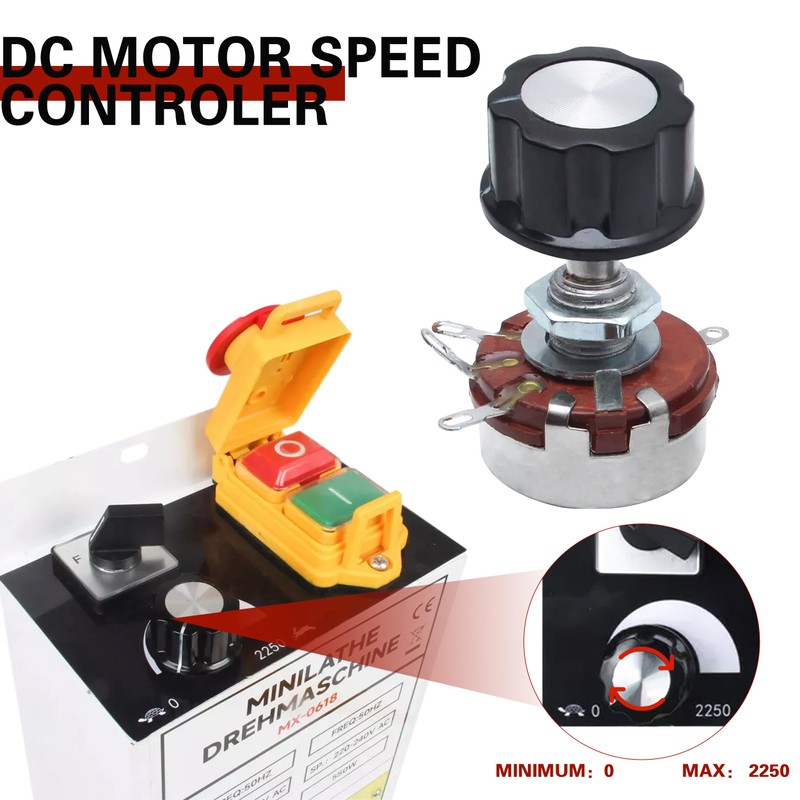 YIDOFENG WTH118-1A 2W 4K7 Ohm,Rotary Carbon Film Linear Taper Potentiometer
