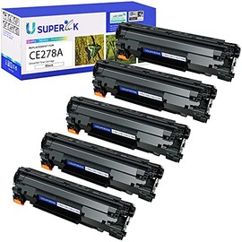 SuperInk 5 Pack High Yield Compatible Toner Cartridge Replacement for HP CE278A 78A Black use in Laserjet P1560 P1566 P1606 P1606n P1606dn M1536dnf Printer