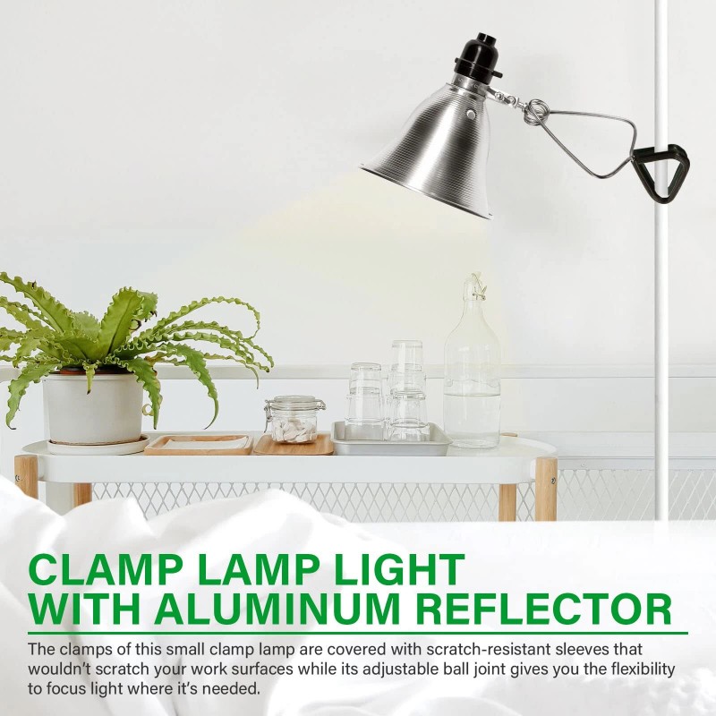 Simple Deluxe 12-Pack Clamp Lamp 5.5 Inch Aluminum Reflector (no