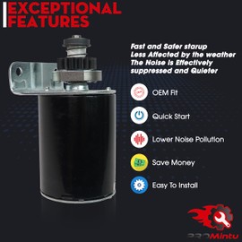 PROMintu 16 Tooth Starter Motor Replaces for Troy Bilt Pony 17.5HP Ride Mowers, Poulan Pro 17.5 HP Lawn Tractor Mowers with Briggs Stratton Intek 17.5HP Engine