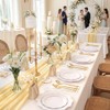 WDF 350PCS White and Gold Plastic Plates - Gold Plates