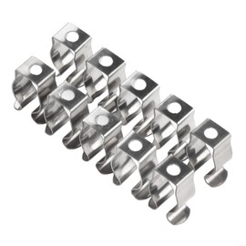 Stainless Steel Spring Clamps 10 Pack Heavy Duty Tool Storage Hanger Spring Terry Clips Suitable for Kitchen, Garden, Garage and Patio (12mm)