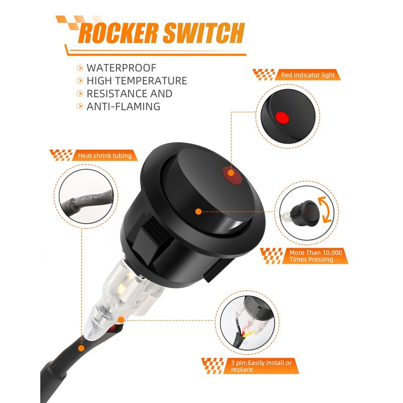 CO LIGHT Wiring Harness 2 Leads for LED Light Bar