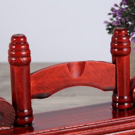 Supporto per supporto per ventaglio pieghevole in legno, supporto per espositore per ventaglio retro pratico Pratico sportivo elegante squisito per matrimoni per ornamenti per feste di(Rosso scuro)