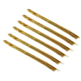 SAFIGLE Shimmering Metallic Hair Extensions with Wooden Crochet Hook Micro Rings Clips Hairstyling Tool for Women