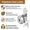 Hecfu 3 Pcs Cabinet Locks with Keys, 5/8" Tubular Cam