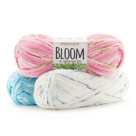 Premier Yarns Bloom DK Weight Yarn, Self-Patterning Yarn for Crocheting and Knitting, Sea Holly, 7 oz, 656 yards