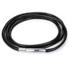 ChainsPro Women's Choker Necklace Chain Men's Black Wax Cord, Leather