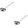 DOITOOL Stainless Steel Flat Sauce Ladle: 2 Pieces Pizza Sauce