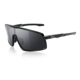 Flux LANTAKA Polarized Sunglasses for Men and Women UV400 Protection, Anti-Slip, Lightweight (Matte Black, Silver)