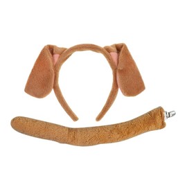 TOVINANNA 1 Set Puppy Headband Dog Ears Headband Costume Dog Ears Headband and Tail Animal Dogs Puppies Fabric