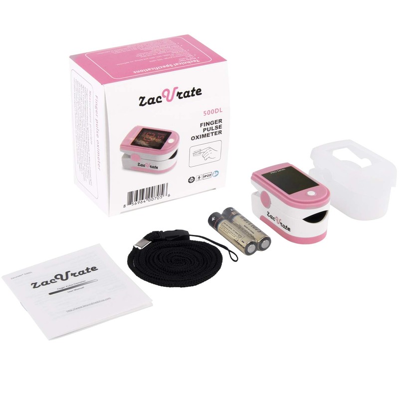 Zacurate Pro Series 500DL Fingertip Pulse Oximeter Blood Oxygen Saturation