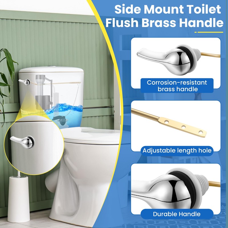 Saillong Universal Toilet Flusher Replacement Kit, Fill Valve, 2-Inch Flapper,