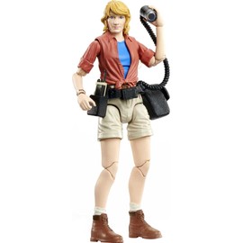 Jurassic World Toys Amber Collection Dr. Ellie Sattler 6-in Action Figure, Swappable Hands & Head, Utility Belt & Radio Accessories, Collectible Gift for 8 Years Old & Up