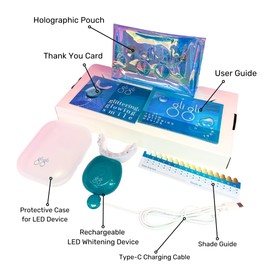 gli gli Teeth Whitening Device with 16 LED Light with case & Shade Guide, Wireless, 30 Minutes auto Countdown, Mouth Tray Teeth Whitening Accelerator Light Device, Type-C Charging & Water Proof