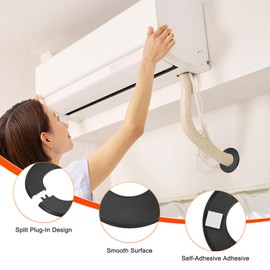 M METERXITY 1-Pack Wall Split Flange, ABS Round Self-Adhesive Escutcheon Plate Cover Buckle for 16 mm/0.63 in Dia Pipe Accessories/Floor/Ceiling, Plumbing Cover Plates [Black,6.5mm/0.26in H]