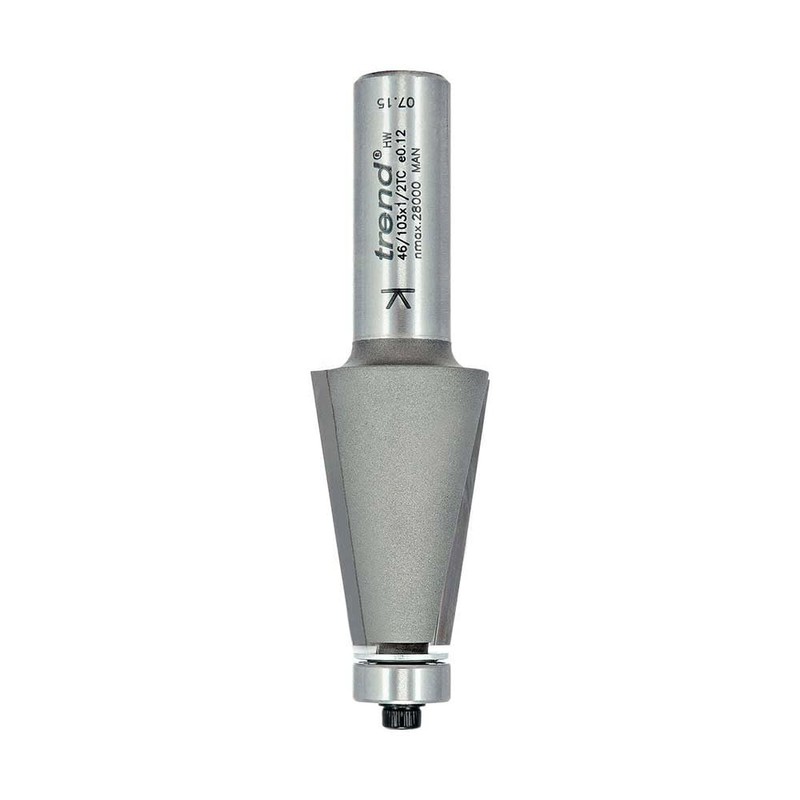 Trend Professional Bevel Cutter, 80-Degree, 1/2 Inch Shank, 26mm Cut