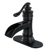 BWE Waterfall Bathroom Faucet Oil Rubbed Bronze Single-Handle One Hole