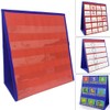 HINMAY Desktop Tabletop Pocket Chart, Classroom Double-Side and self-Standing Pocket