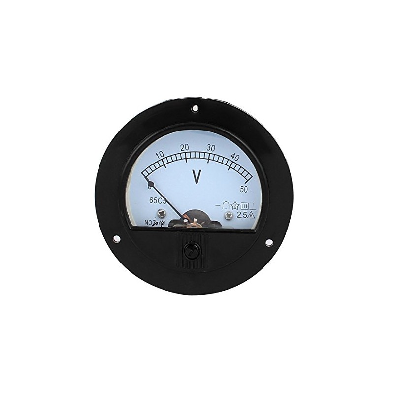 uxcell DC 50V Analog Panel Measuring Gauge Class 2.5 Voltage
