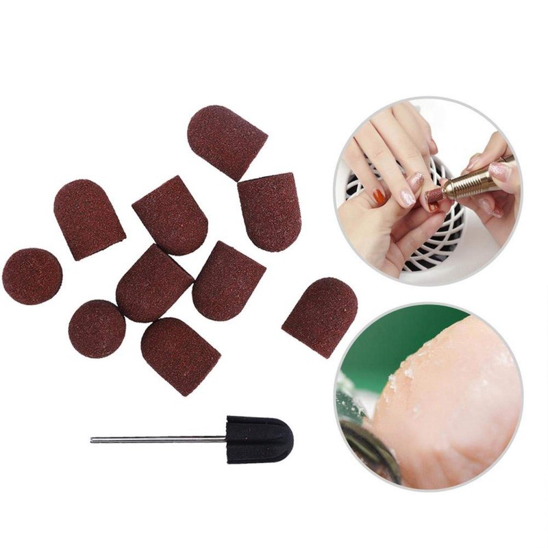 Pack of 10 Nail Dedicated Head Sanding Cap Polisher Sand