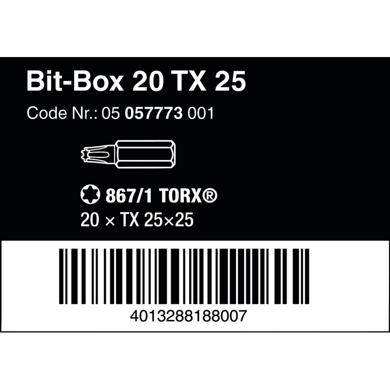 Bit-Box 20 TX 25, 20 Pieces